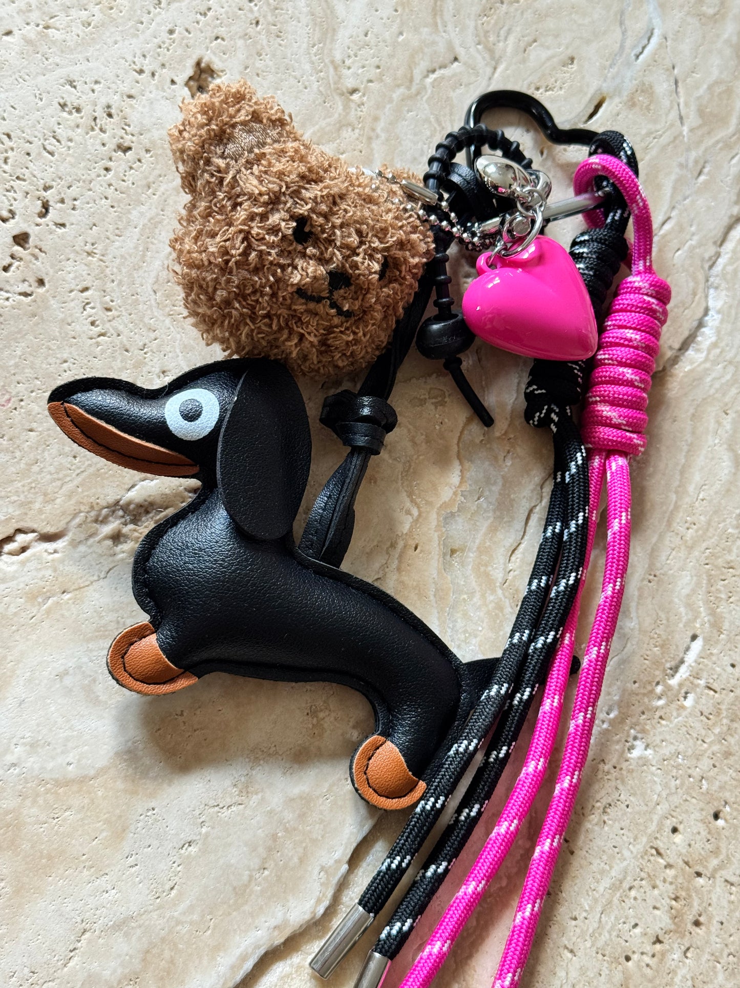 Charm Anhänger „Teddy Dog Black“