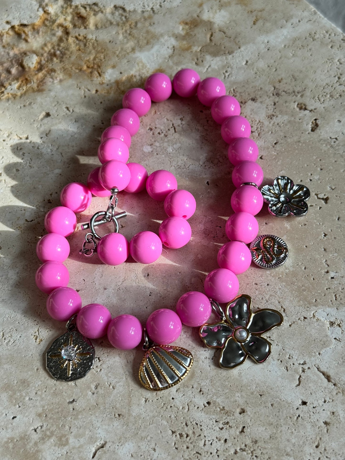 Golden Blossom Charm Kette