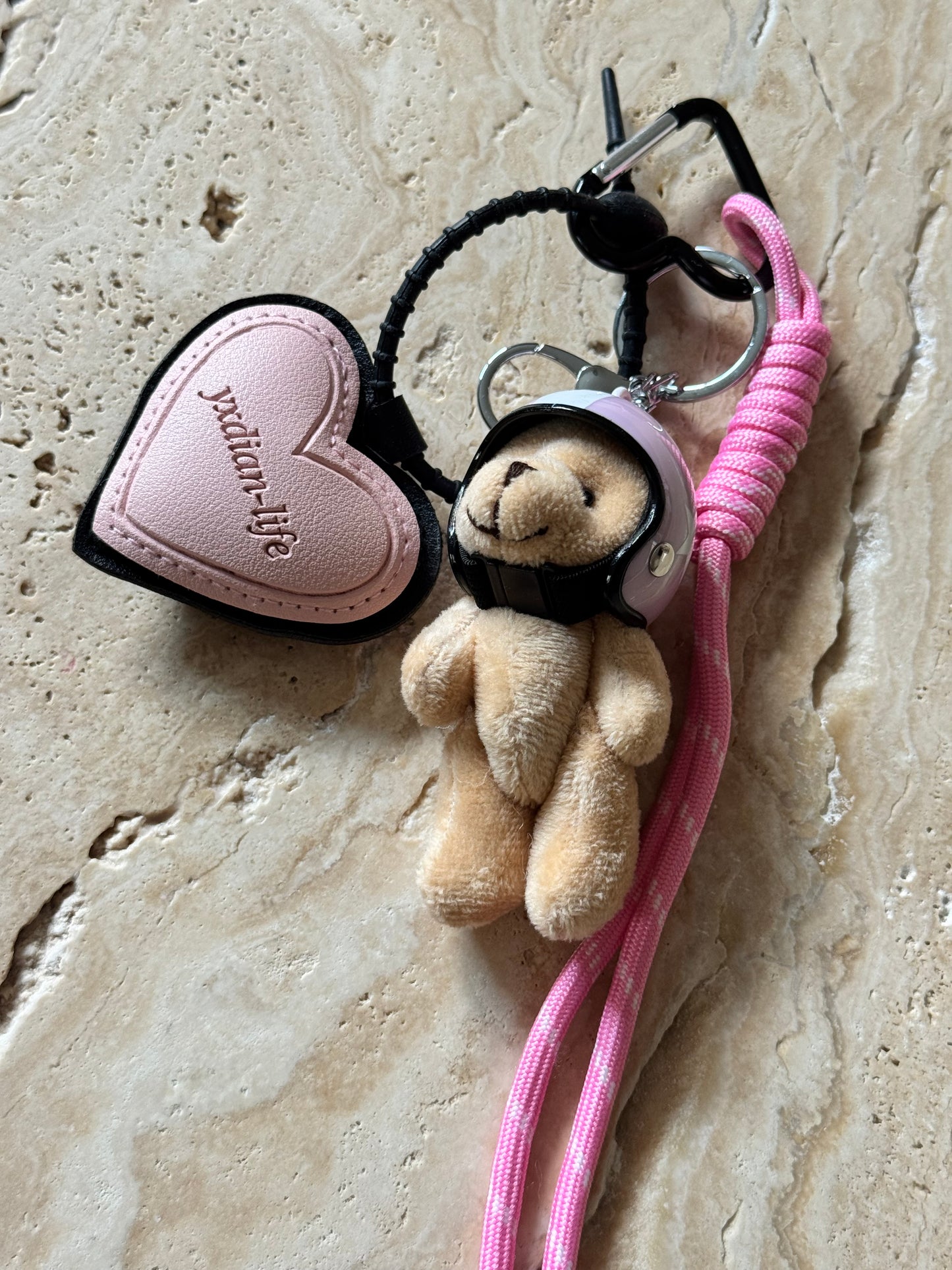 Charm Anhänger „Rose Motor Teddy“