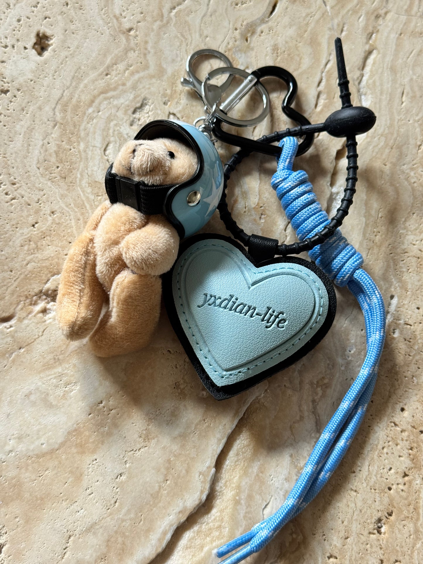 Charm Anhänger „Blue Motor Teddy“