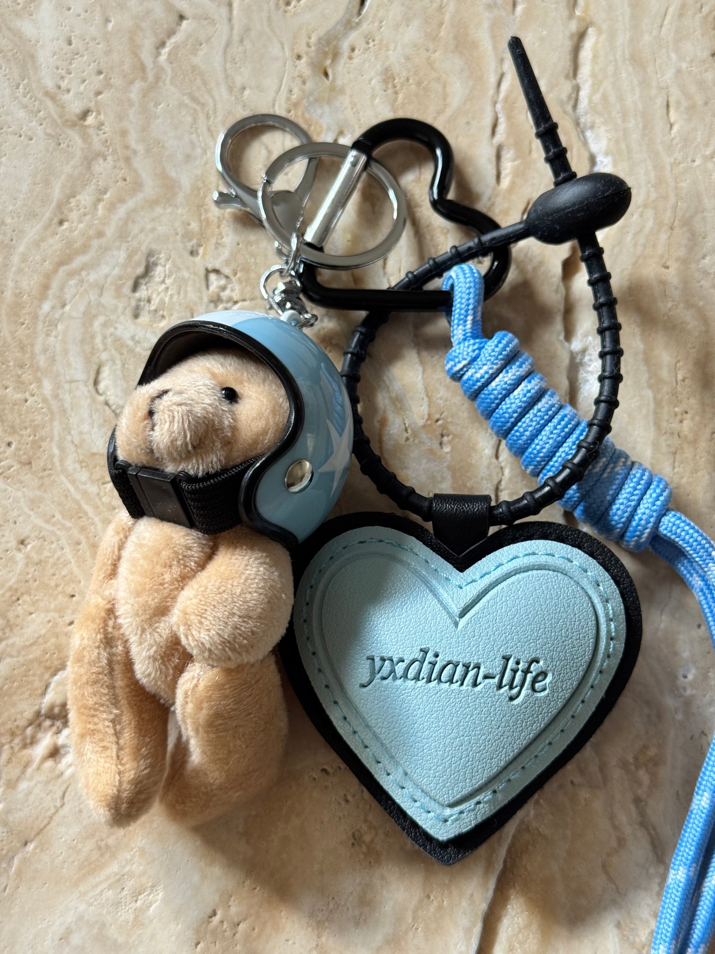 Charm Anhänger „Blue Motor Teddy“