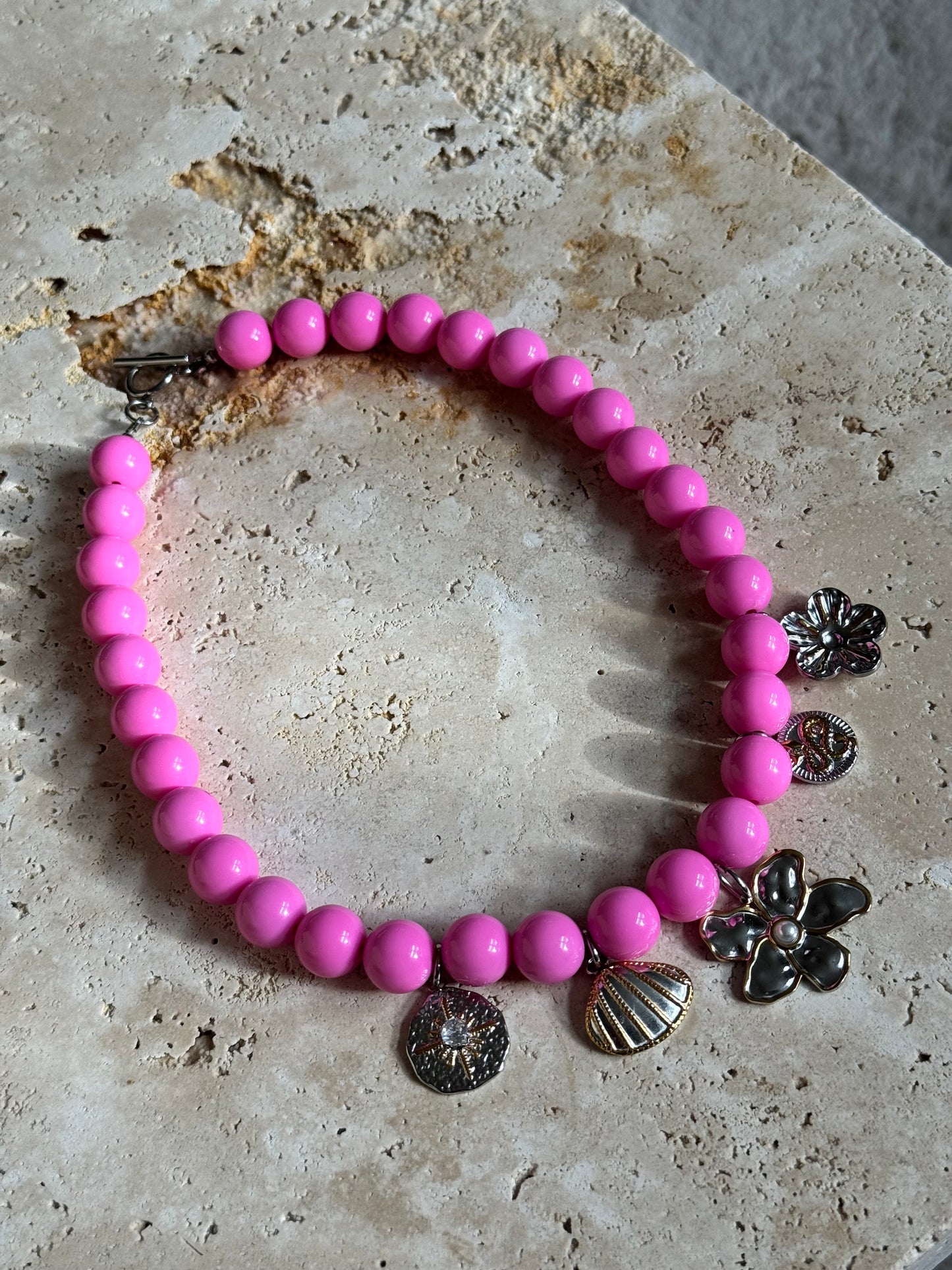Golden Blossom Charm Kette