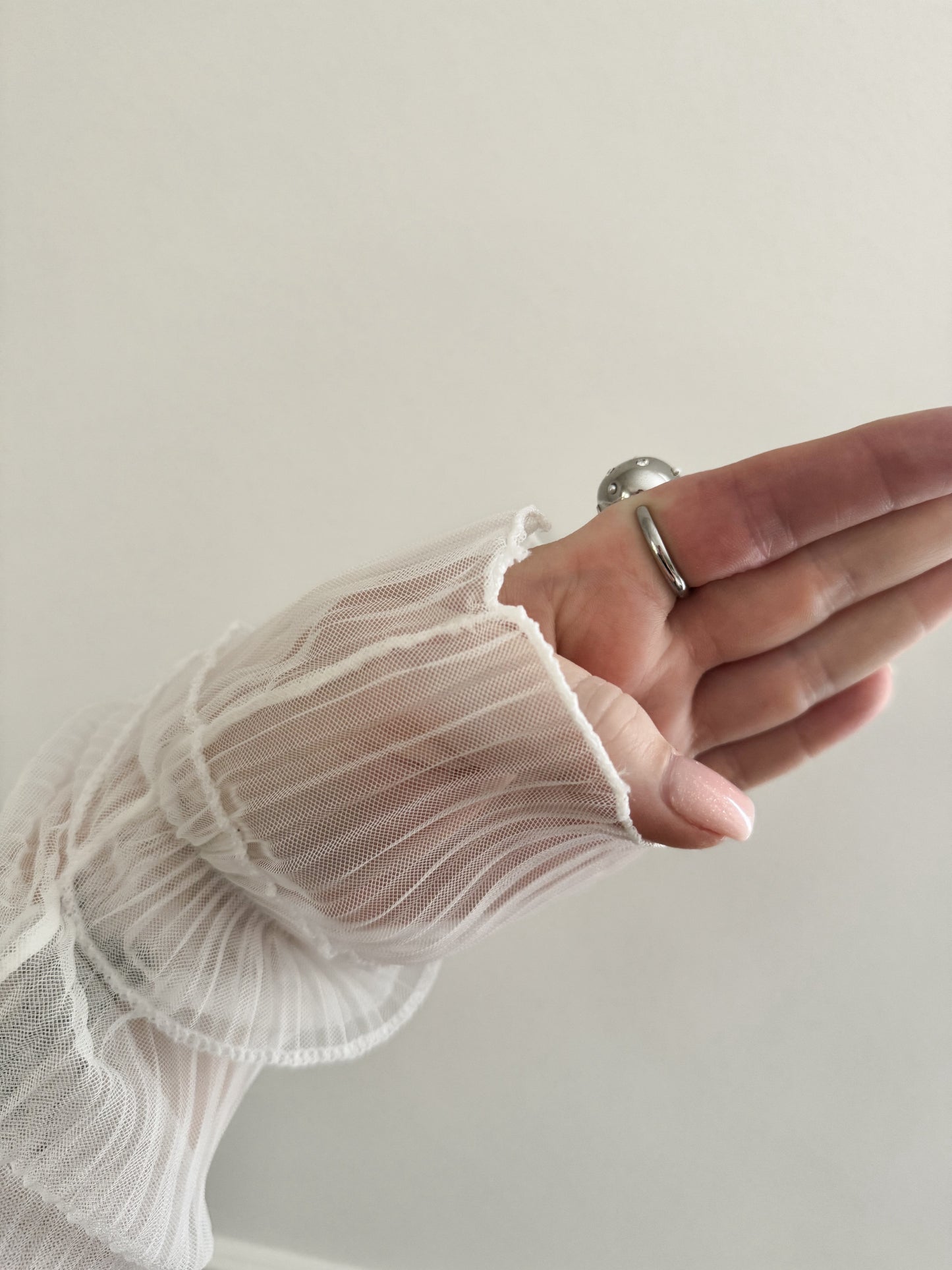 Ring Drop Diamonds Pearl Silber