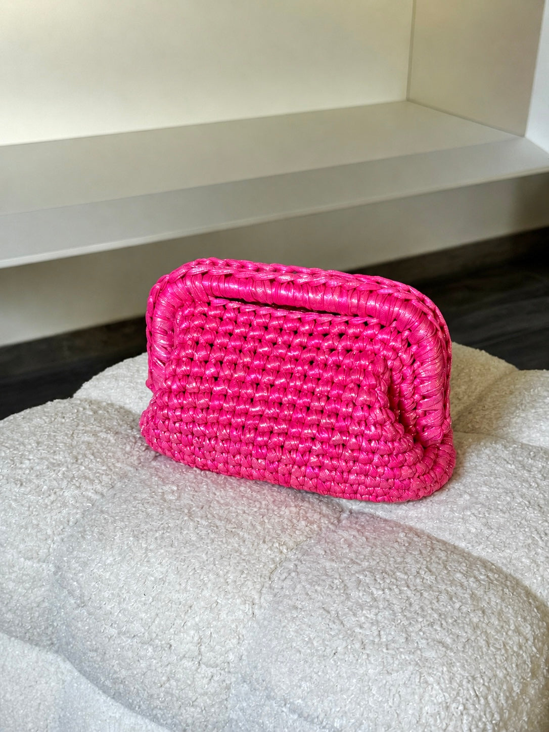 Clutch „Metallic Pink Glitter“