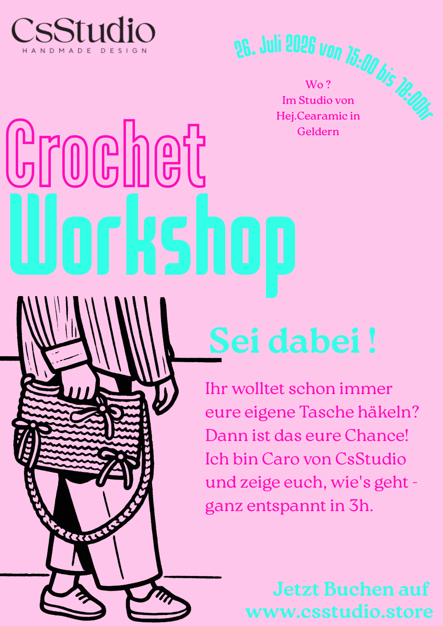 Crochet Workshop - Häkle deine eigene Tasche 26.07.26 (Anfänger)