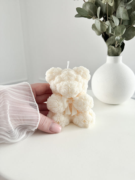 Schleifen Teddy Kerze