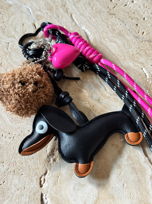 Charm Anhänger „Teddy Dog Black“