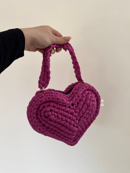 Tasche „Love Heart Magentaflieder“