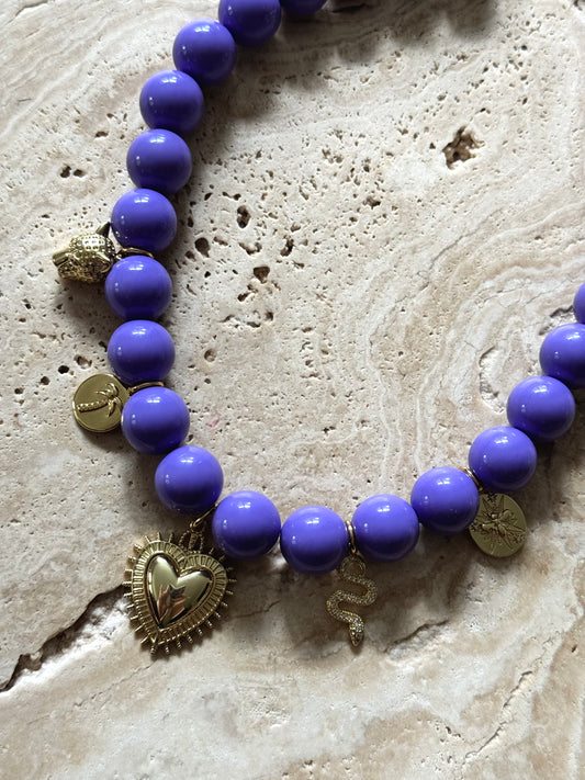 Purple Charm Glow Kette