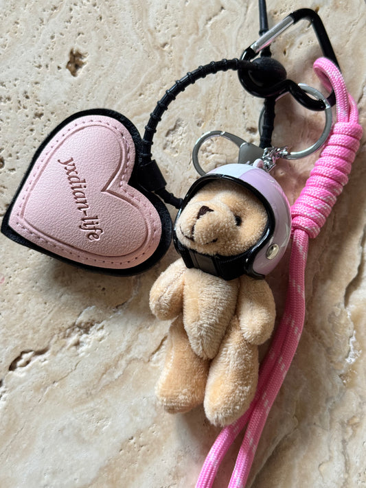 Charm Anhänger „Rose Motor Teddy“