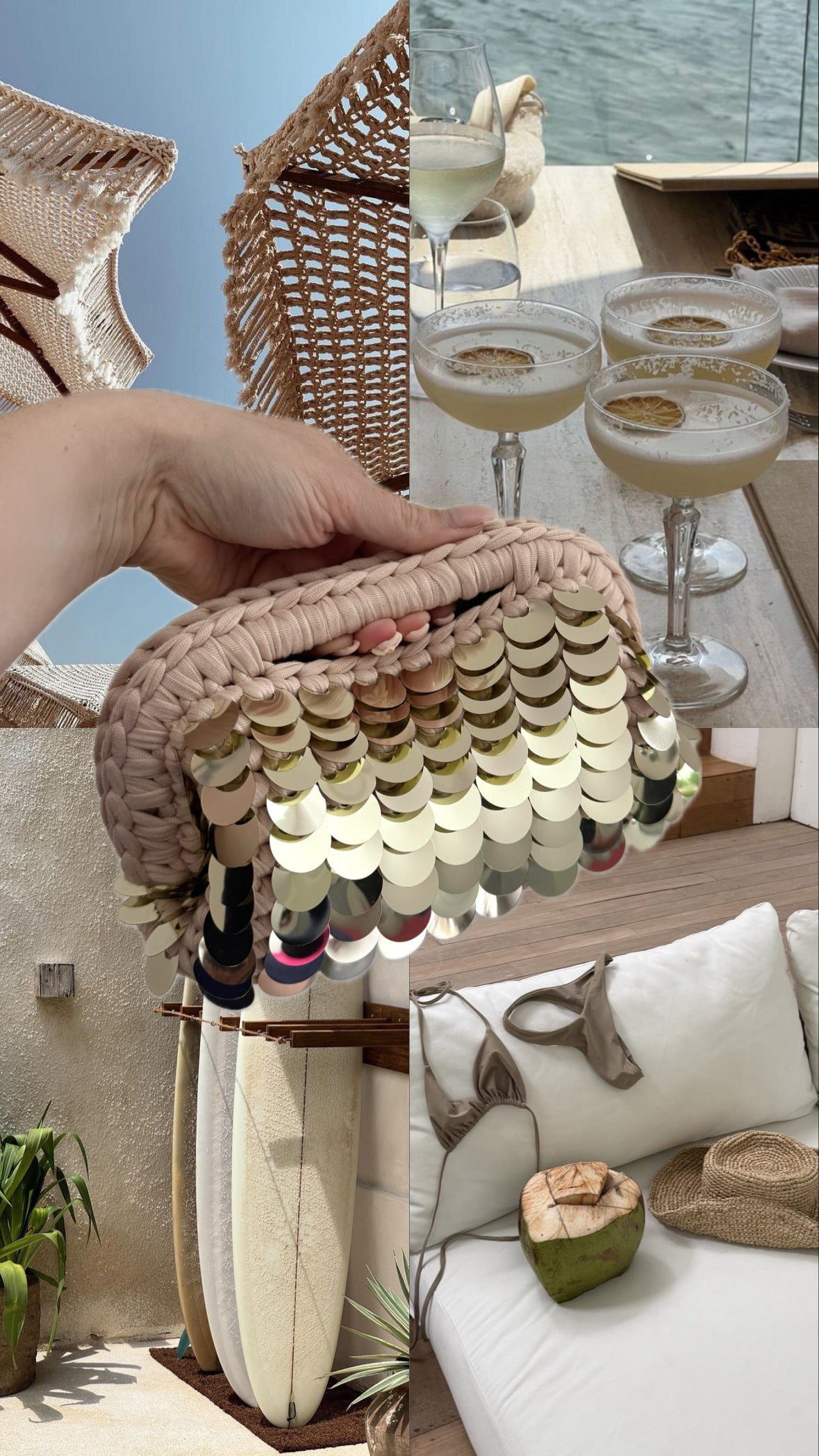 Clutch „Ibiza Champagner Dream“