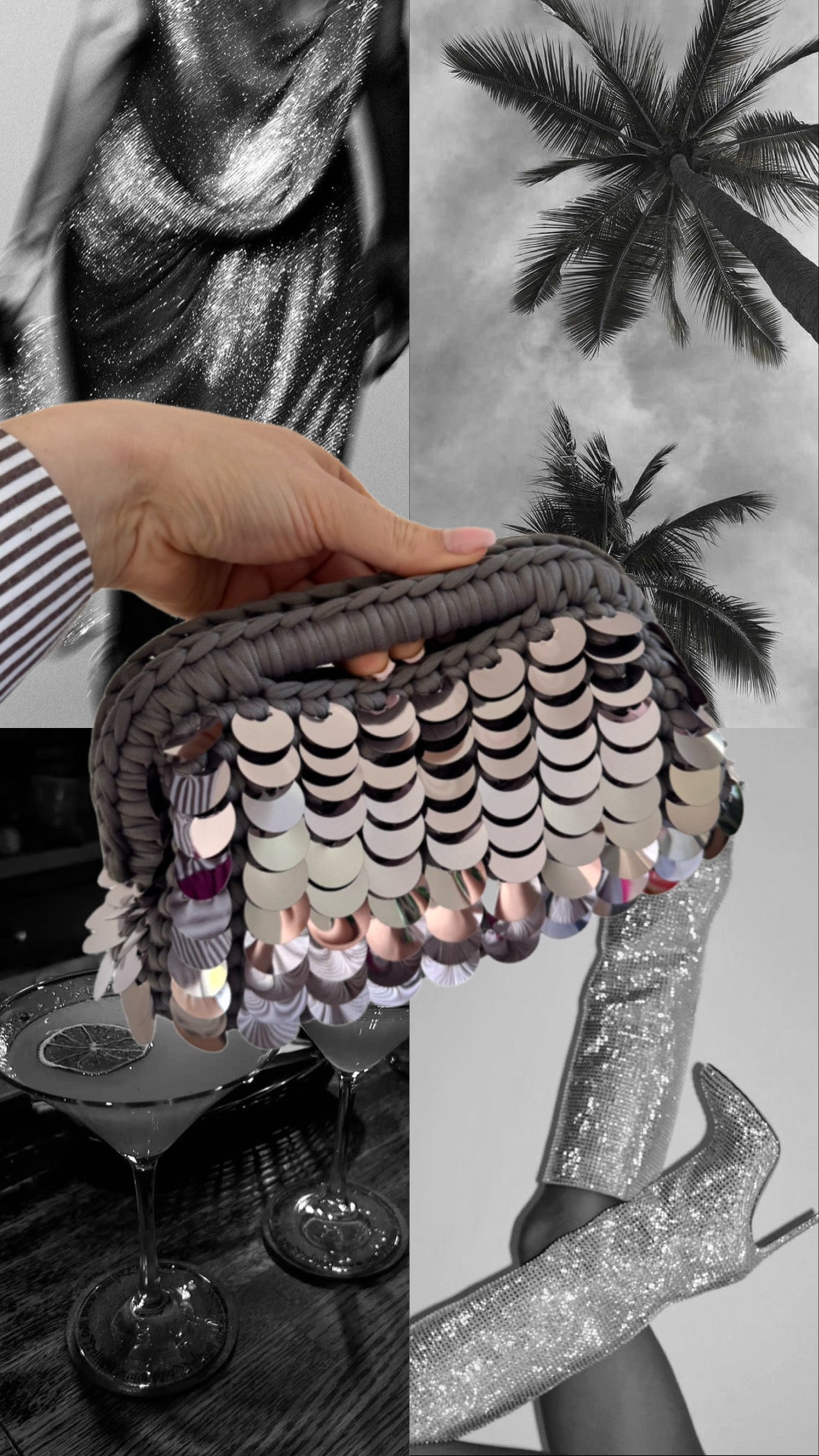Clutch „Ibiza Silver Dream“