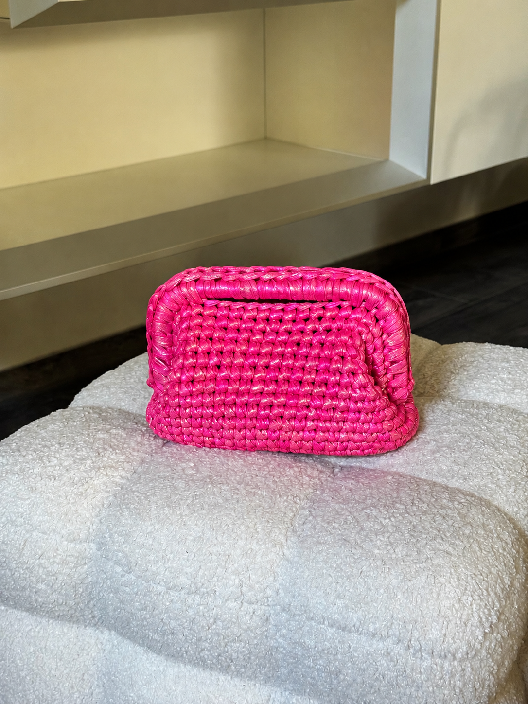 Clutch „Metallic Pink Glitter“