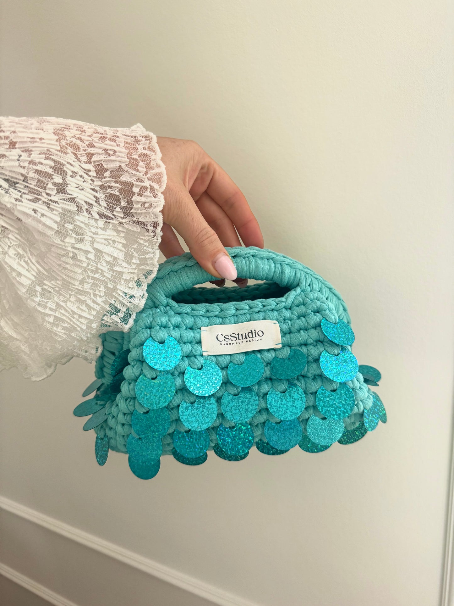 Clutch „Turquoise fairy world“