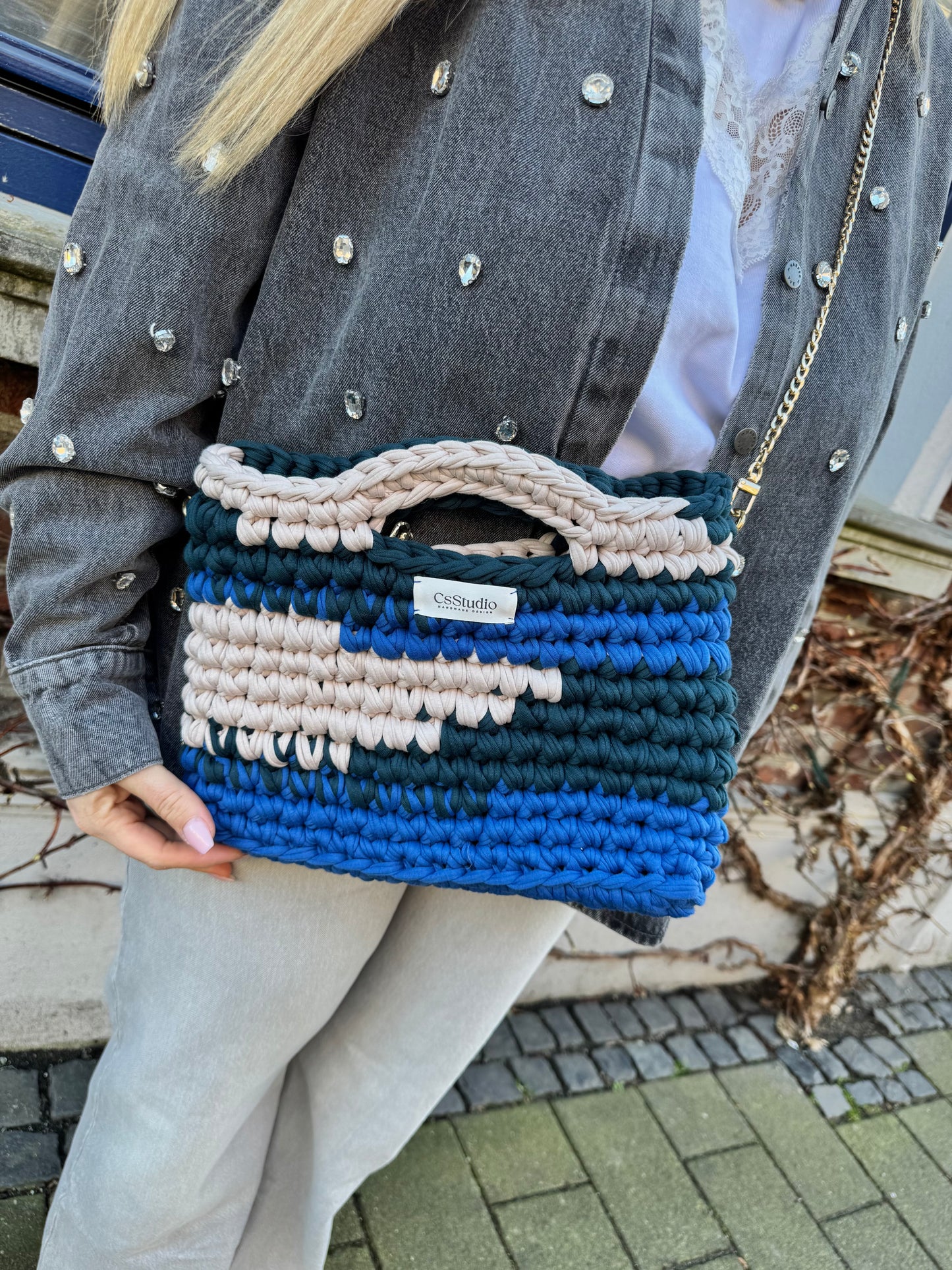 Tasche „Cozy Chain Blue Bag“